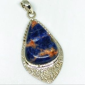 Handmade Sodalite Sterling Pendant Necklace
